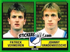 Cromo Patrick Vermeiren / Johnny Vandenbossche - Football Belgium 1988-1989 - Panini