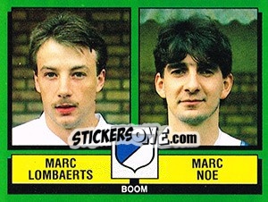 Figurina Marc Lombaerts / Marc Noe - Football Belgium 1988-1989 - Panini