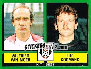 Sticker Wilfried Van Moer / Luc Coomans - Football Belgium 1988-1989 n. 369 - Panini