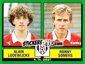 Cromo Alain Lodewijckx / Ronny Somers - Football Belgium 1988-1989 n. 370 - Panini