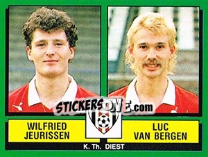 Cromo Wilfried Jeurissen / Luc Van Bergen - Football Belgium 1988-1989 n. 371 - Panini