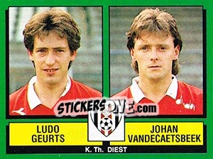 Cromo Ludo Geurts / Johan Vandecaetsbeek - Football Belgium 1988-1989 - Panini