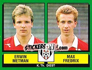 Figurina Erwin Metman / Max Fredrix - Football Belgium 1988-1989 n. 373 - Panini