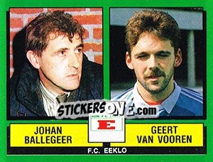 Cromo Johan Ballegeer / Geert Van Vooren - Football Belgium 1988-1989 n. 375 - Panini