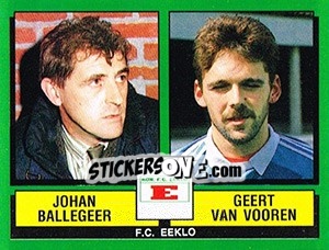 Cromo Johan Ballegeer / Geert Van Vooren - Football Belgium 1988-1989 - Panini