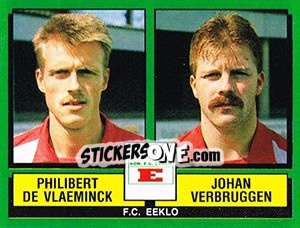 Cromo Philibert De Vlaeminck / Johan Verbruggen - Football Belgium 1988-1989 n. 376 - Panini