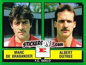 Cromo Marc De Brabander / Albert Dutree - Football Belgium 1988-1989 - Panini