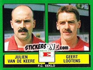 Cromo Julien Van De Keere / Geert Lootens - Football Belgium 1988-1989 n. 378 - Panini