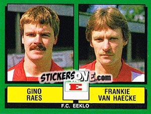 Cromo Gino Raes / Frankie Van Haecke - Football Belgium 1988-1989 n. 380 - Panini