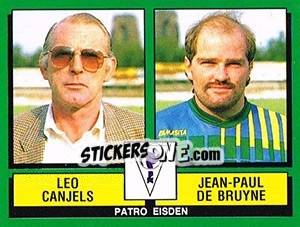 Cromo Leo Canjels / Jean-Paul De Bruyne - Football Belgium 1988-1989 - Panini