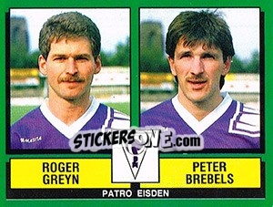 Sticker Roger Greyn / Peter Brebels - Football Belgium 1988-1989 - Panini