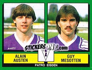 Sticker Alain Austen / Guy Mesotten - Football Belgium 1988-1989 - Panini