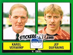 Sticker Karel Verwimp / Jef Dufraing - Football Belgium 1988-1989 - Panini