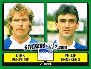 Cromo Dirk Verwimp / Philip Ennekens - Football Belgium 1988-1989 - Panini