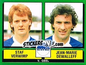 Figurina Staf Verwimp / Jean-Marie Dewalleff - Football Belgium 1988-1989 n. 389 - Panini