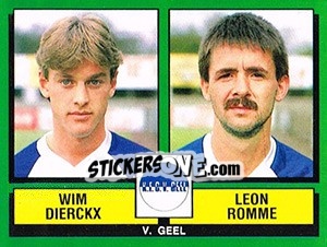 Sticker Wim Dierckx / Leon Romme - Football Belgium 1988-1989 - Panini
