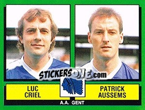 Cromo Luc Criel / Patrick Aussems - Football Belgium 1988-1989 - Panini