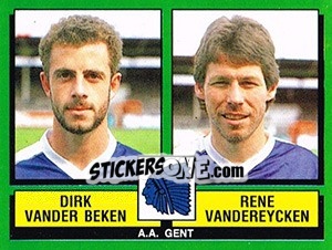Sticker Dirk Vander Beken / Rene Vandereycken - Football Belgium 1988-1989 - Panini