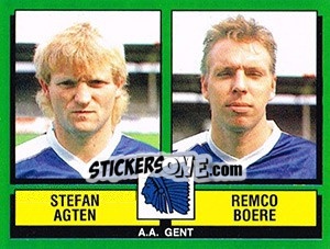 Sticker Stefan Agten / Remco Boere - Football Belgium 1988-1989 n. 398 - Panini