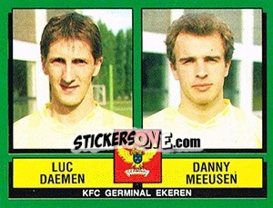 Cromo Luc Daemen / Danny Meeusen - Football Belgium 1988-1989 - Panini