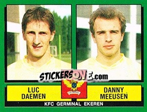 Sticker Luc Daemen / Danny Meeusen - Football Belgium 1988-1989 n. 400 - Panini