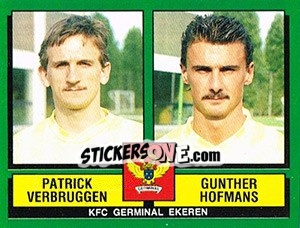 Cromo Patrick Verbruggen / Gunther Hofmans - Football Belgium 1988-1989 - Panini