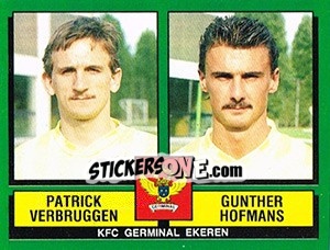 Sticker Patrick Verbruggen / Gunther Hofmans - Football Belgium 1988-1989 n. 401 - Panini