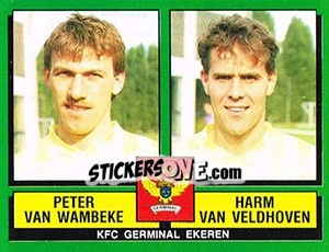 Figurina Peter Van Wambeke / Harm Van Veldhoven - Football Belgium 1988-1989 n. 403 - Panini