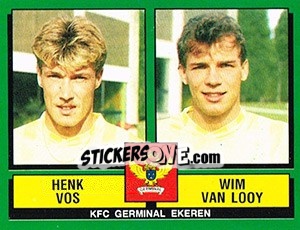 Sticker Henk Vos / Wim Van Looy - Football Belgium 1988-1989 n. 404 - Panini