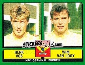 Cromo Henk Vos / Wim Van Looy - Football Belgium 1988-1989 - Panini