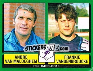 Figurina Andre Van Maldeghem / Frankie Vandenbroucke - Football Belgium 1988-1989 n. 405 - Panini