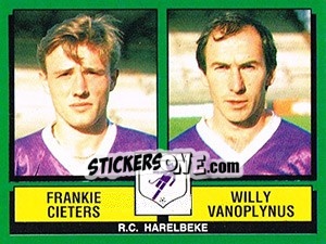 Figurina Frankie Cieters / Willy Vanoplynus - Football Belgium 1988-1989 n. 406 - Panini