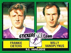 Figurina Frankie Cieters / Willy Vanoplynus - Football Belgium 1988-1989 - Panini