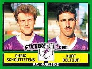 Cromo Chris Schouttetens / Kurt Deltour - Football Belgium 1988-1989 - Panini