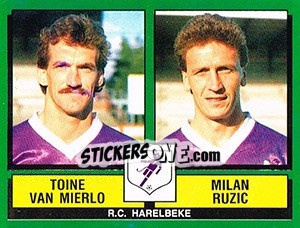 Figurina Toine Van Mierlo / Milan Ruzic - Football Belgium 1988-1989 n. 409 - Panini