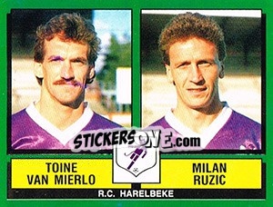 Figurina Toine Van Mierlo / Milan Ruzic - Football Belgium 1988-1989 - Panini