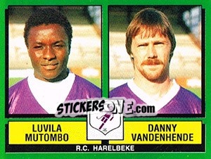 Sticker Luvila Mutombo / Danny Vandenhende - Football Belgium 1988-1989 - Panini
