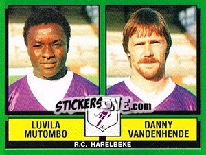 Sticker Luvila Mutombo / Danny Vandenhende - Football Belgium 1988-1989 n. 410 - Panini