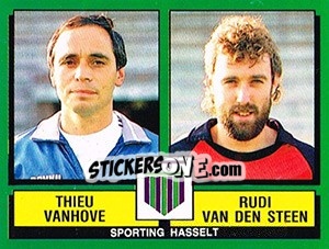 Sticker Thieu Vanhove / Rudi Van Den Steen - Football Belgium 1988-1989 - Panini