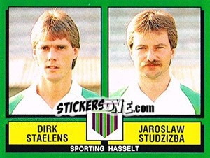Sticker Dirk Staelens / Jaroslaw Studzizba - Football Belgium 1988-1989 - Panini
