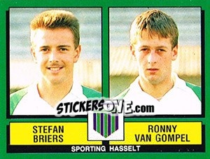 Sticker Stefan Briers / Ronny Van Gompel - Football Belgium 1988-1989 - Panini