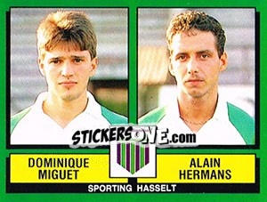 Cromo Dominique Miguet / Alain Hermans - Football Belgium 1988-1989 - Panini