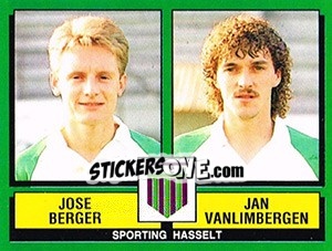 Figurina Jose Berger / Jan Vanlimbergen - Football Belgium 1988-1989 n. 415 - Panini