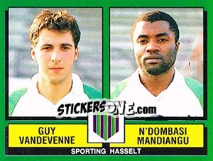 Cromo Guy Vandevenne / N'Dombasi Mandiangu - Football Belgium 1988-1989 - Panini