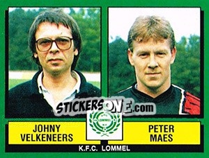 Cromo Johnny Velkeneers / Peter Maes - Football Belgium 1988-1989 n. 417 - Panini