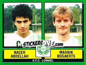 Cromo Nacer Abdellah / Marnik Bogaerts - Football Belgium 1988-1989 - Panini