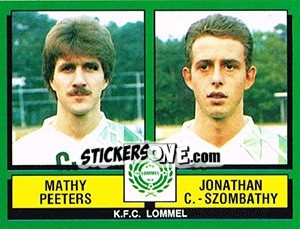 Sticker Mathy Peeters / Jonathan C.-Szombathy - Football Belgium 1988-1989 - Panini