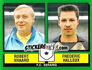 Sticker Robert Xhaard / Frederic Halleux - Football Belgium 1988-1989 - Panini