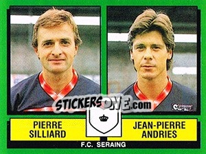 Sticker Pierre Silliard / Jean-Pierre Andries - Football Belgium 1988-1989 n. 424 - Panini
