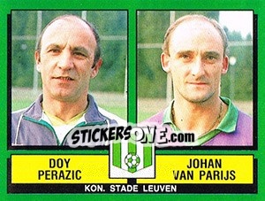 Cromo Doy Perazic / Johan Van Parijs - Football Belgium 1988-1989 - Panini